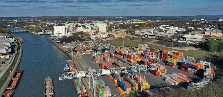 2019 Luftbild Containerterminal Hafen Braunschweig